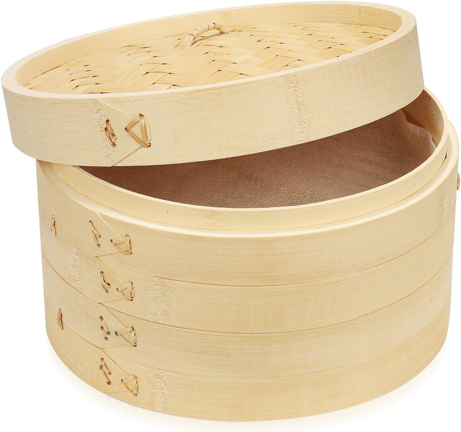 CAPACITEA Bamboo Steamer Ø13cm (5") Food Steamer Basket for Dim Sum