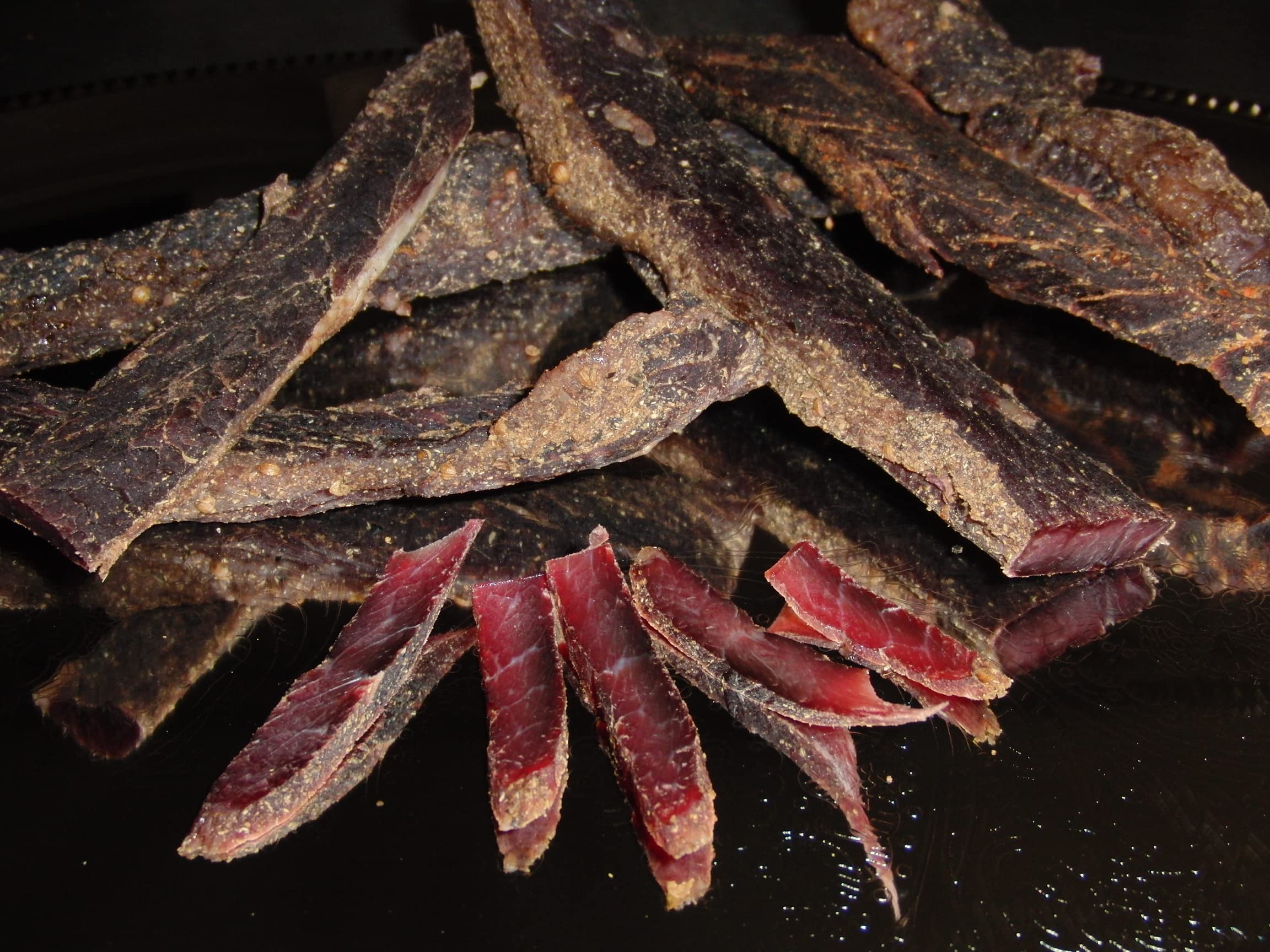 Edelfleisch 1 Kg MAXI Pack Biltong Beef Jerky Eigene Herstellung versch. Sorten am Stück/Stix… (1kg, Teriyaki)