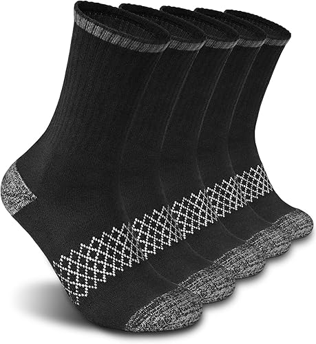 Calcetines deportivos de senderismo para mujereshombres, los mejores regaloscalcetines deportivos acolchados que absorben la humedad (5 pares)