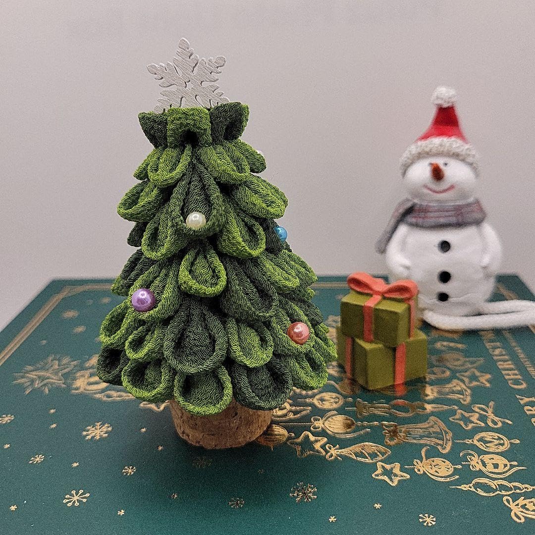 ちりめん細工〈32〉クリスマス⑧ Amazon | ちりめんつまみ細工 クリスマスツリー S⑧ | クリスマス