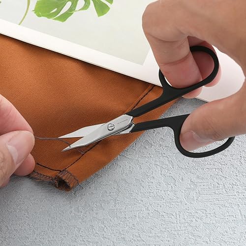 Miniatura 6 de Tijeras pequeñas para bordar  Tijeras de acero inoxidable con punta recta afilada para hilo de hilo de punto de cruz para manualidades, corte de