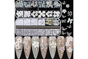 S1-Bow Rhinestones Acrylic Butterfly Flower Bear Art Accessories