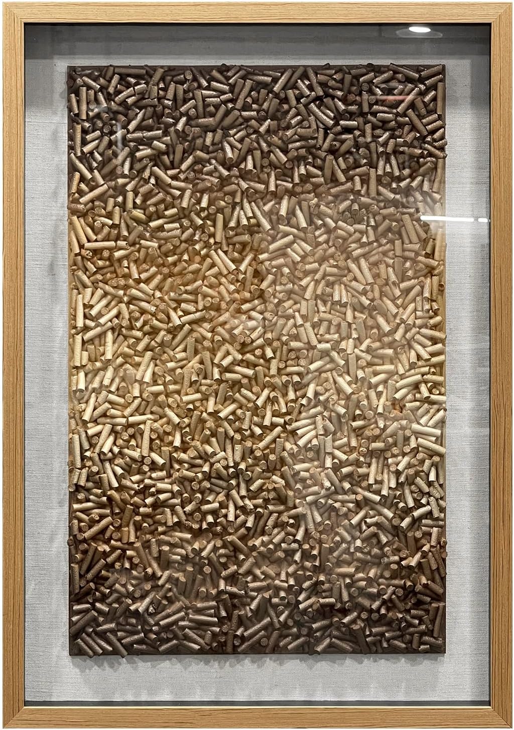 BrightA Creative Polymer Strip Collage And Superimposition Paintings With Natural Tones Add Artistic Layers To The Space 27.5"x39.4"
