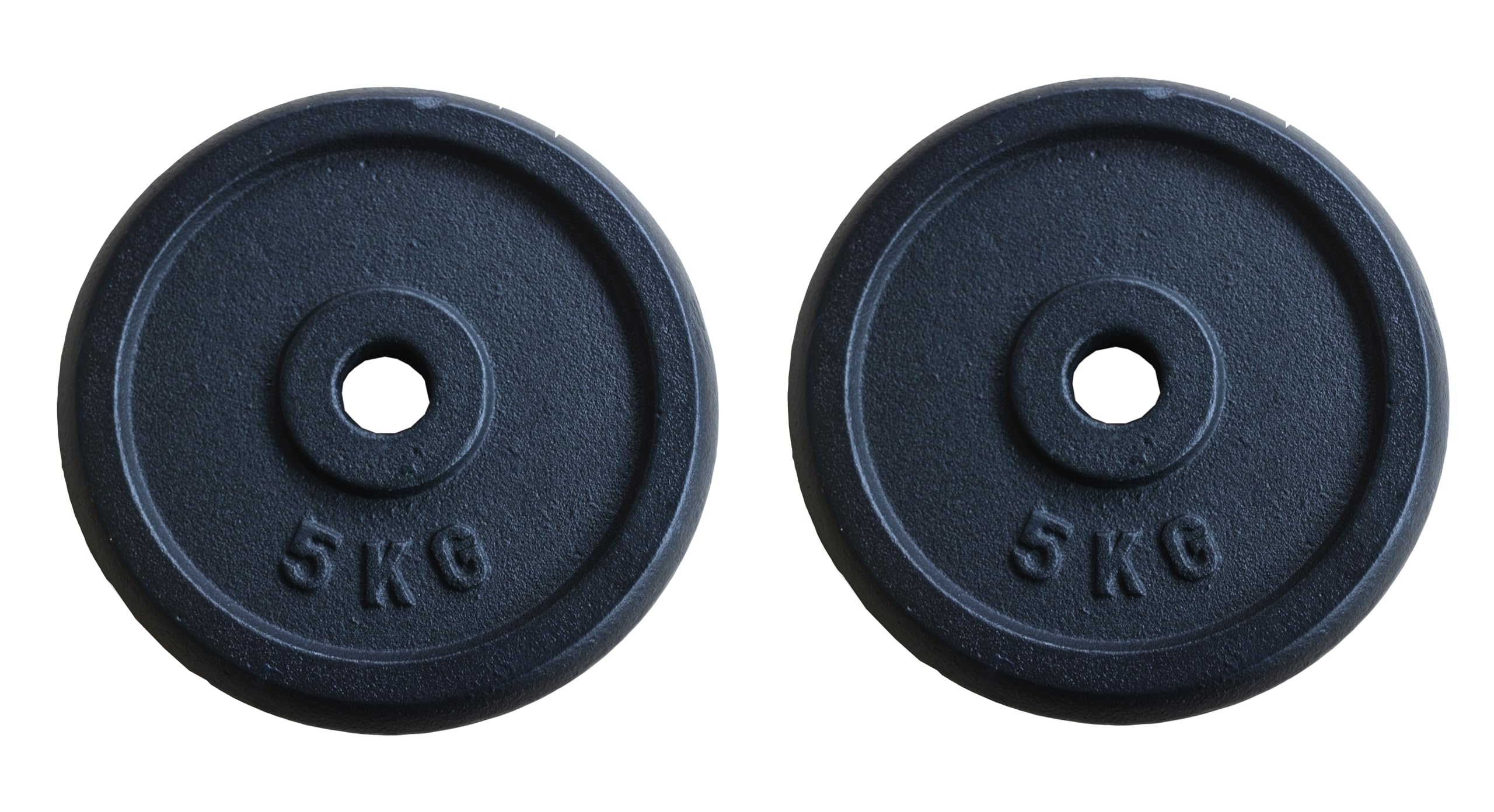 Cast Iron Weight Plates fit all standard 1 inch diameter bars Fitness Dumbbell Weights Set Bodybuilding Weight Lifting Home Gym Equipment (5kgs x 2 =10kgs)