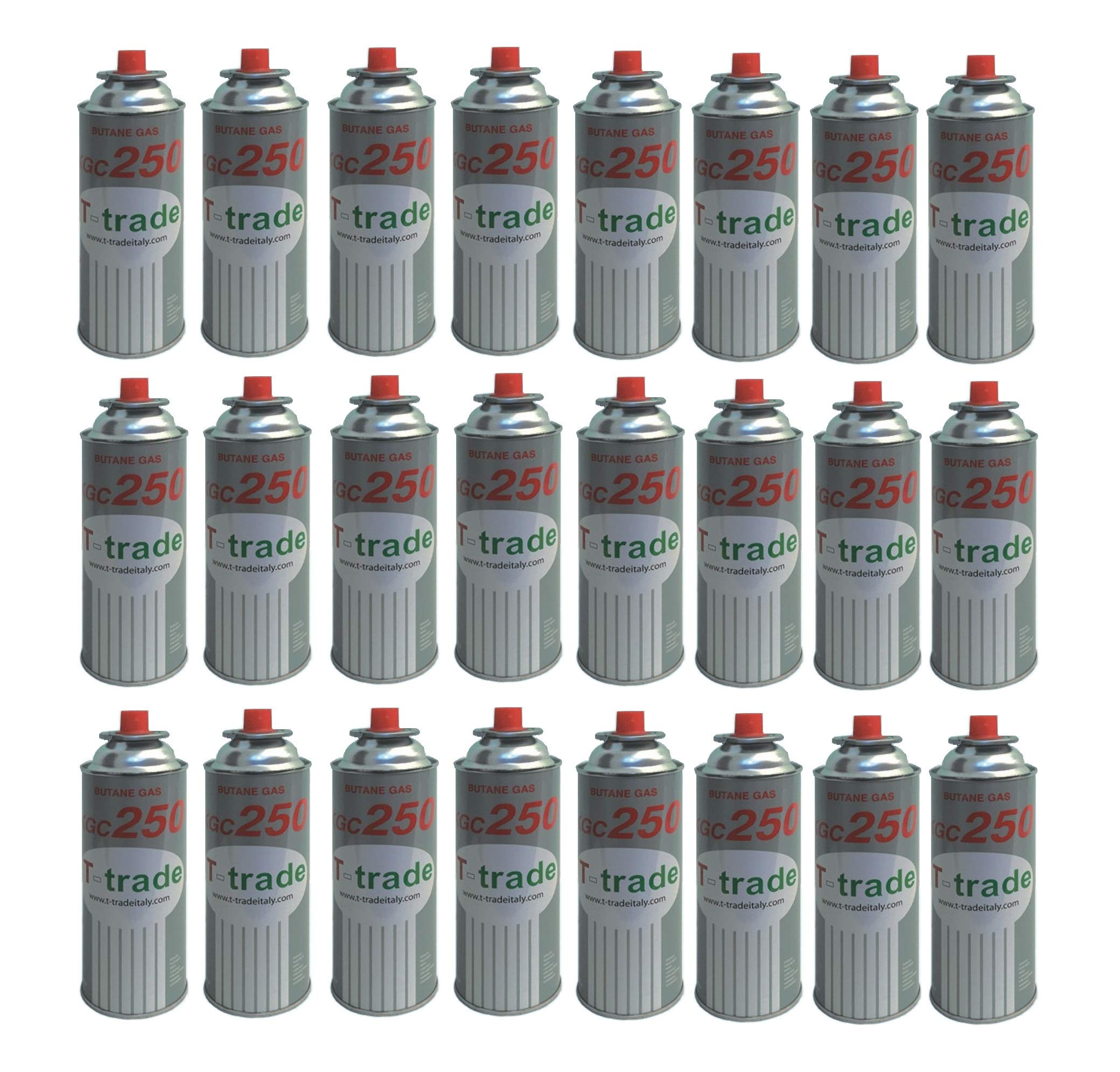 24 Pezzi - Cartuccia BOMBOLETTA Gas GPL 250 GR Art. KCG250 Ideale Saldatore CANNELLO STUFETTA O FORNELLO Bistro
