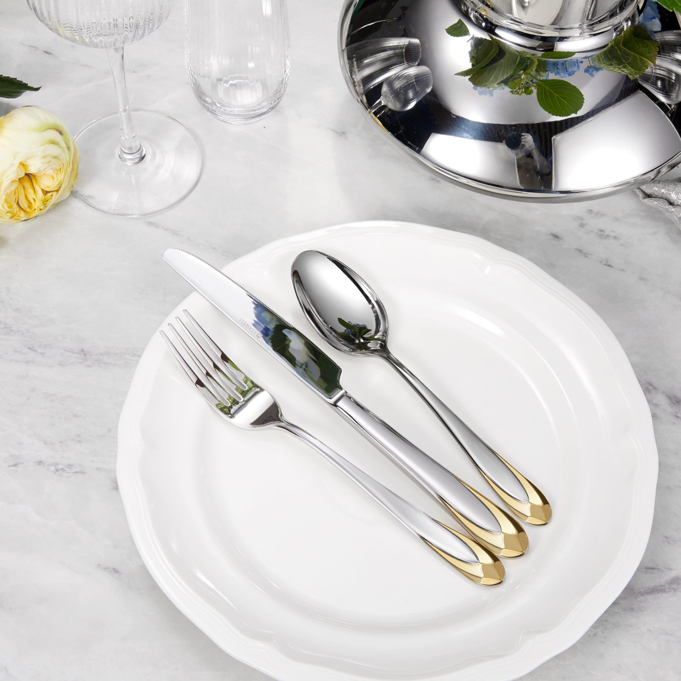 KEAWELL Astra Silverware Set - Elegant & Durable -8