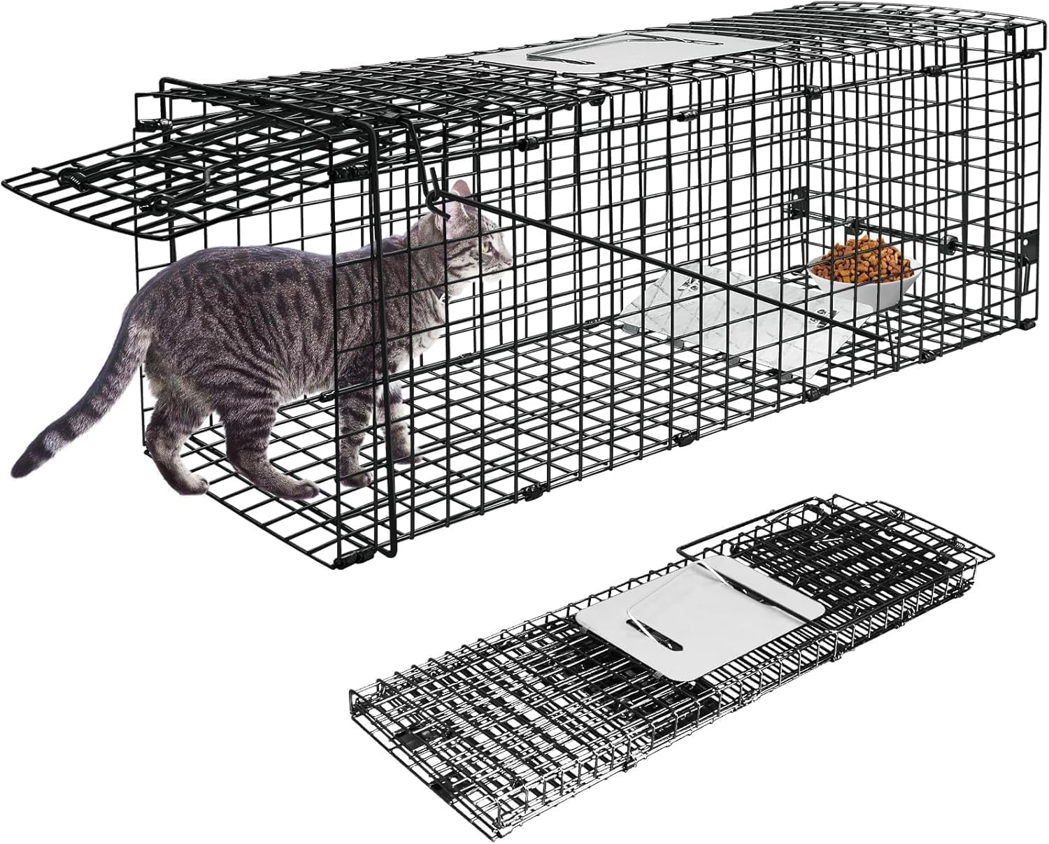 Amazon | Vevesoas 捕獲器 猫 安全 踏み板式 トラップ 動物用 猫の保護