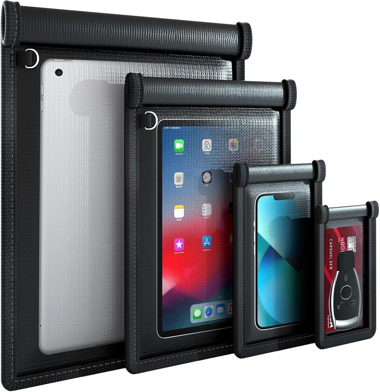 Faraday Bags, 4 Pack Faraday Pouch with Key Fob Protector