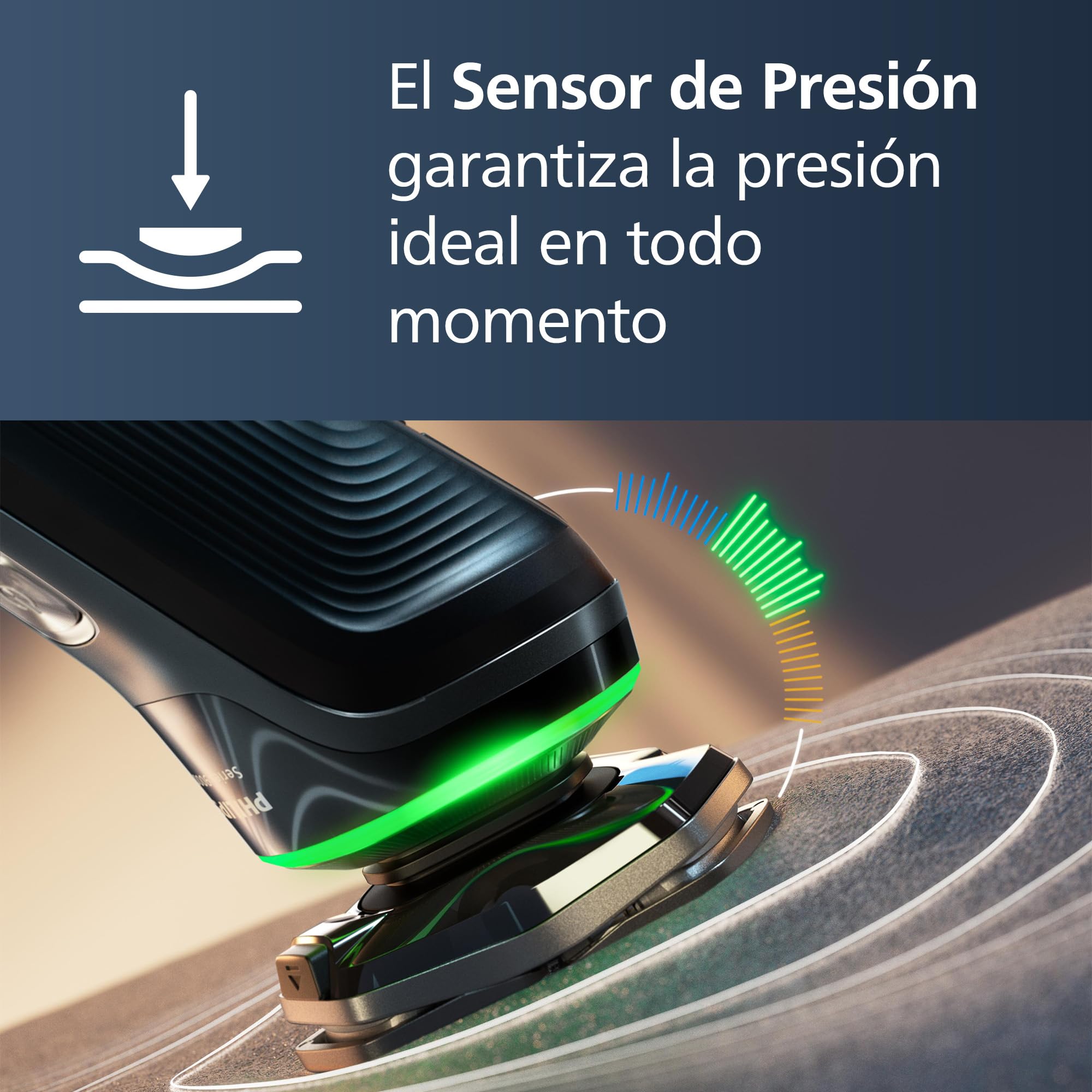 Philips Serie 9000 Afeitadora Eléctrica Hombre, Máquina de Afeitar Barba con Recortadora, 72 cuchillas, Para piel sensible, 60min de uso, En Seco y Húmedo, Recargable, Base Carga, S9975/35, Cromo