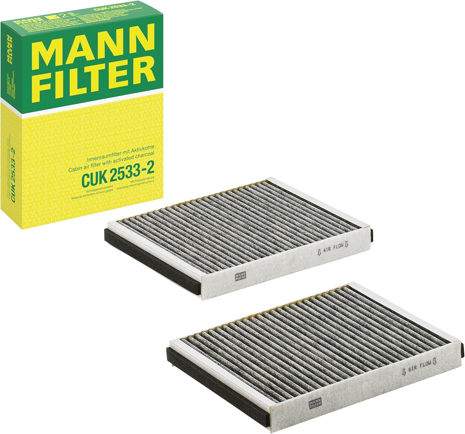 Mann Filter CUK 2533-2 Carbon Activated Cabin Filter