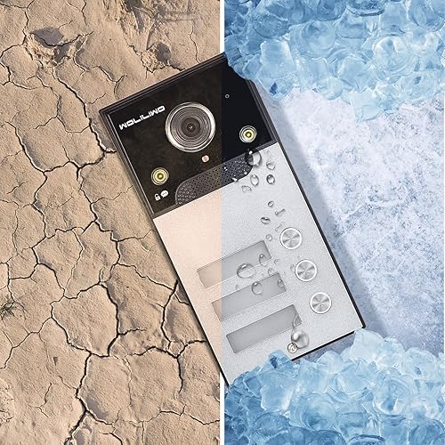 Miniatura 8 de Sistema de video portero con cable, timbre de video de 7 pulgadas con soporte de visión nocturna por infrarrojos, desbloqueo remoto,