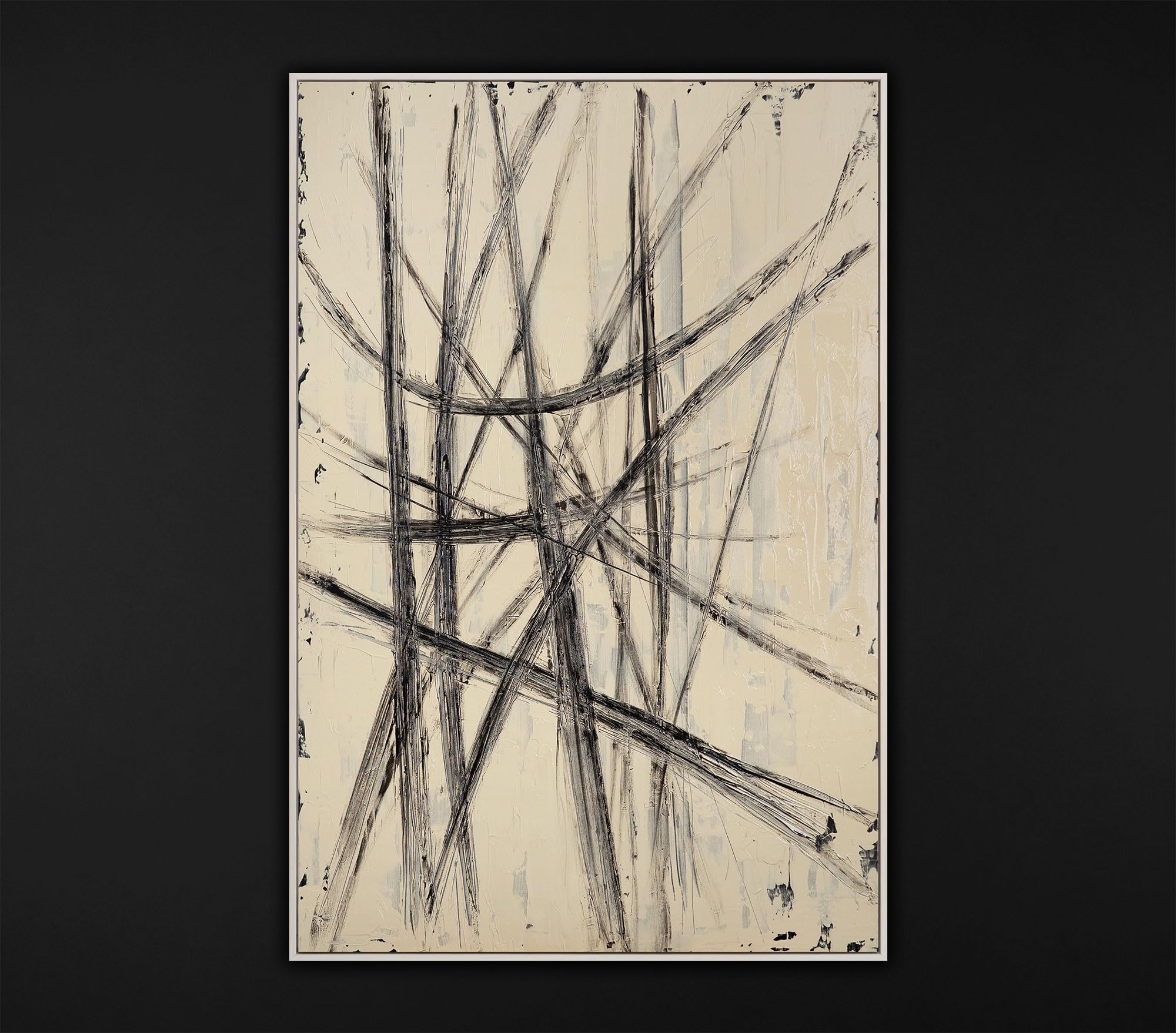 YS -Art stylowy obraz akrylowy na płótnie z ramą ręcznie malowany obraz ścienny salon nowoczesny mocny wystrój mieszkania obrazy biuro 140 x 100 cm