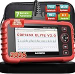 LAUNCH OBD2 Scanner CRP123X V3.0 Lifetime Free Update Diagnostic Tool | 7 Resets, 4 Systems, FCA AutoAuth, Graphic Live Data, CAN FD & DoIP