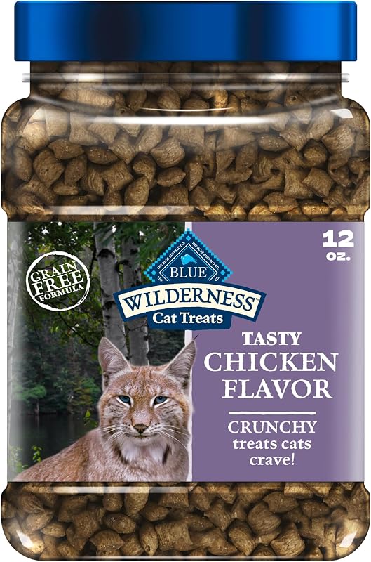 Petisco crocante para gatos Blue Buffalo Wilderness sabor frango sem grãos 340 g