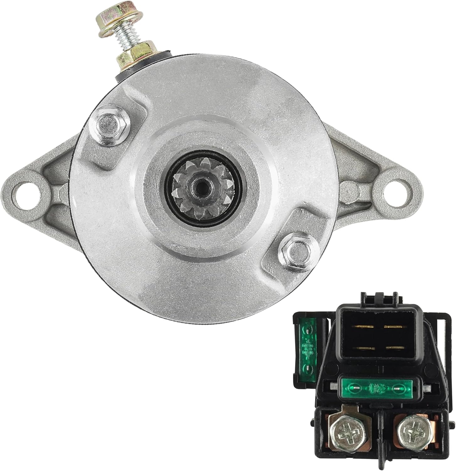 Caltric Starter and Relay Solenoid Compatible With Suzuki LT-F400 LT-F400F Eiger 2X4 4X4 Man 2002-2007