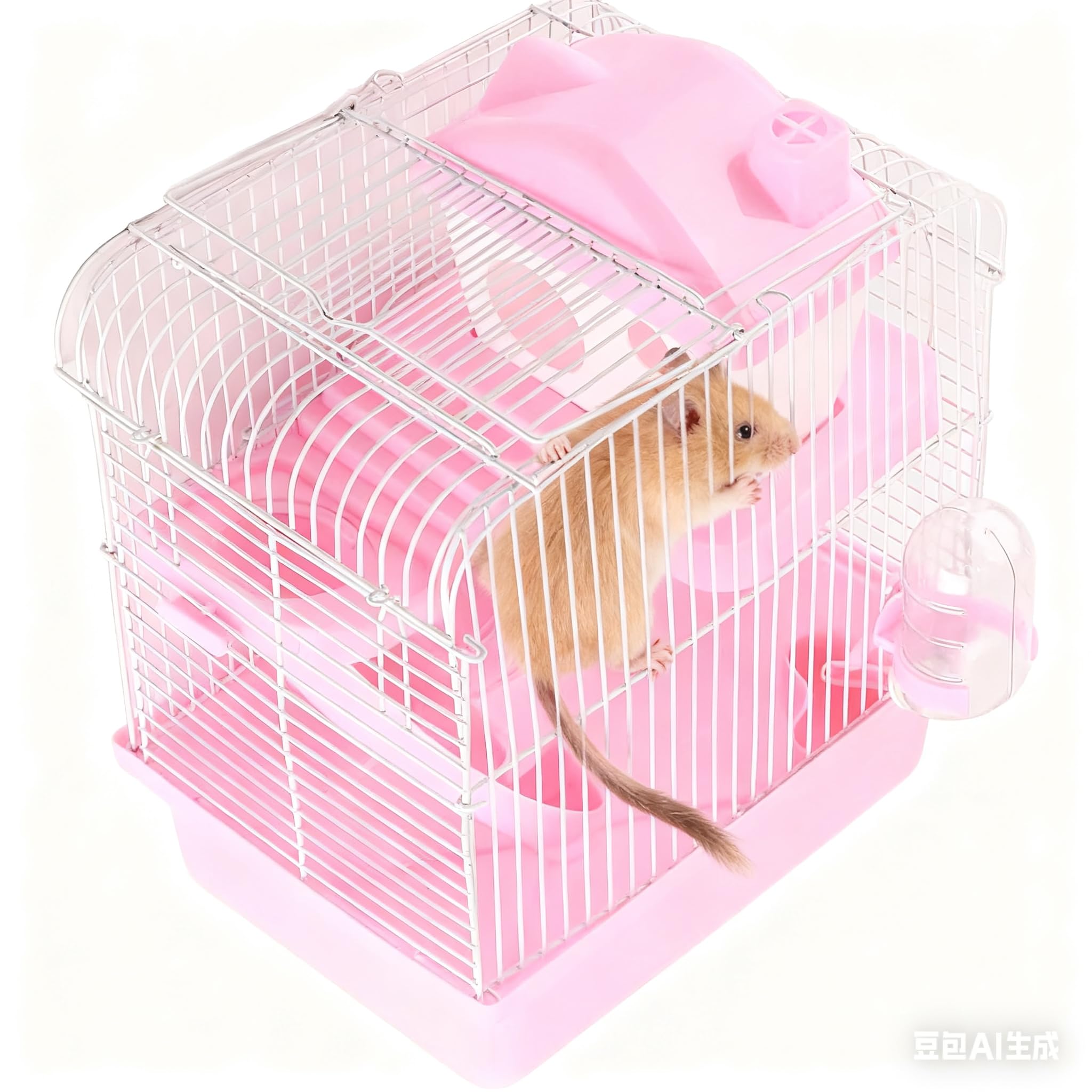 2 Tier Hamster Cage for Small Animals with Large Space High