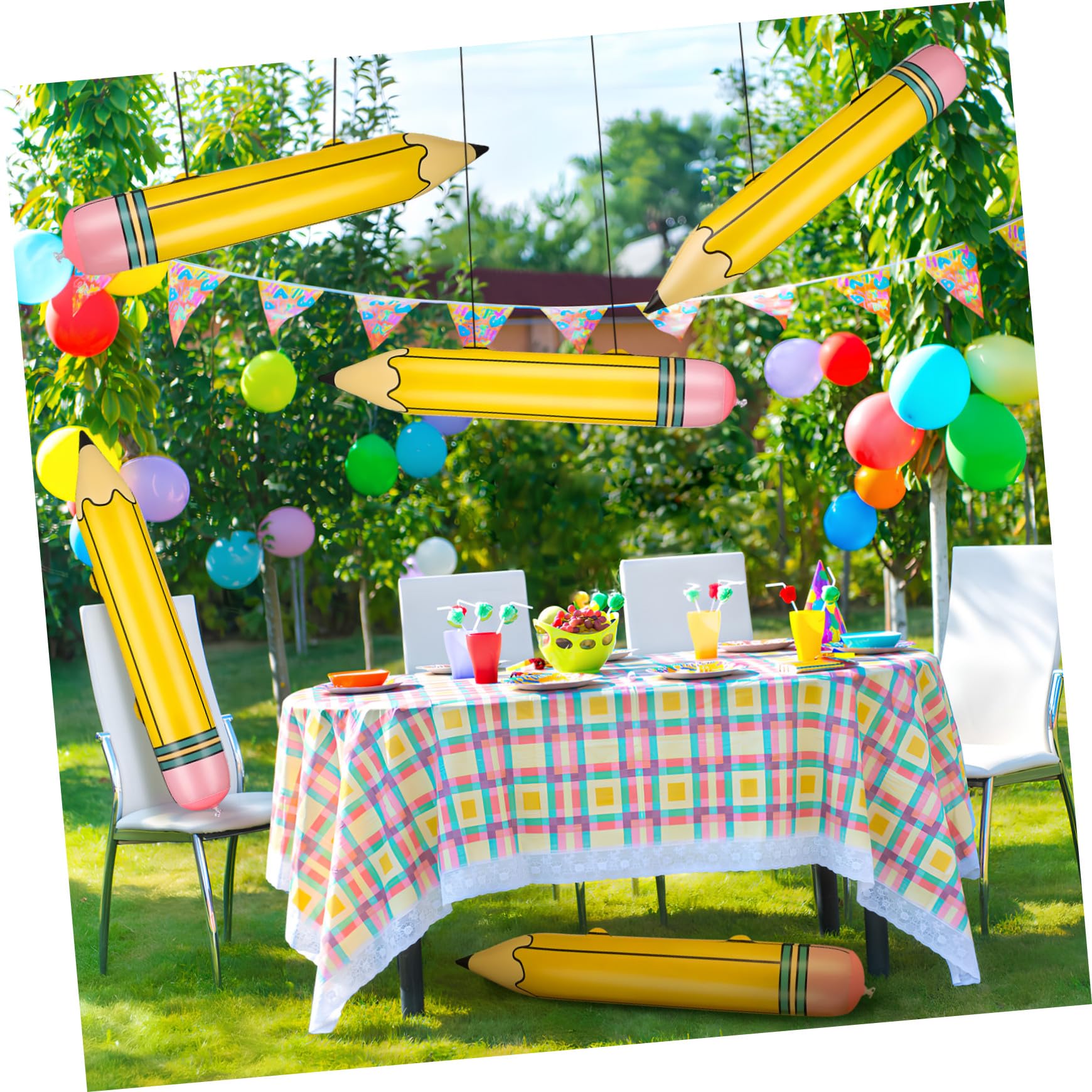 ERINGOGO 12 Stück Teiliges Aufblasbares Jumbo Bleistift aus Robustem PVC Realistische Schuldeko für Back-to-school Partys Wettbewerbe und Buchmessen Leicht Langlebig