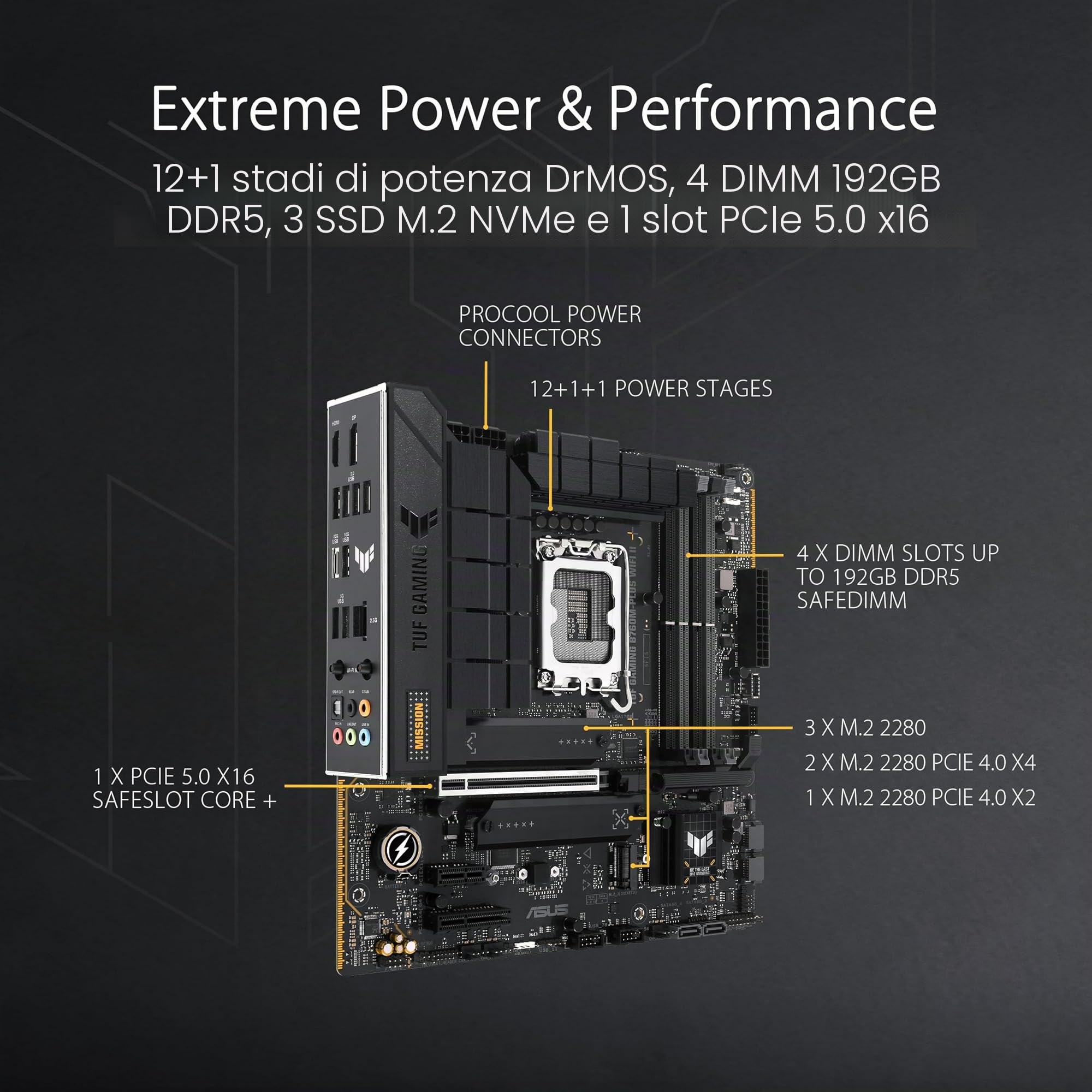ASUS TUF GAMING B760M-PLUS WIFI II (Socket 1700/B760/DDR5/S-ATA 6Gb/s/Micro ATX)