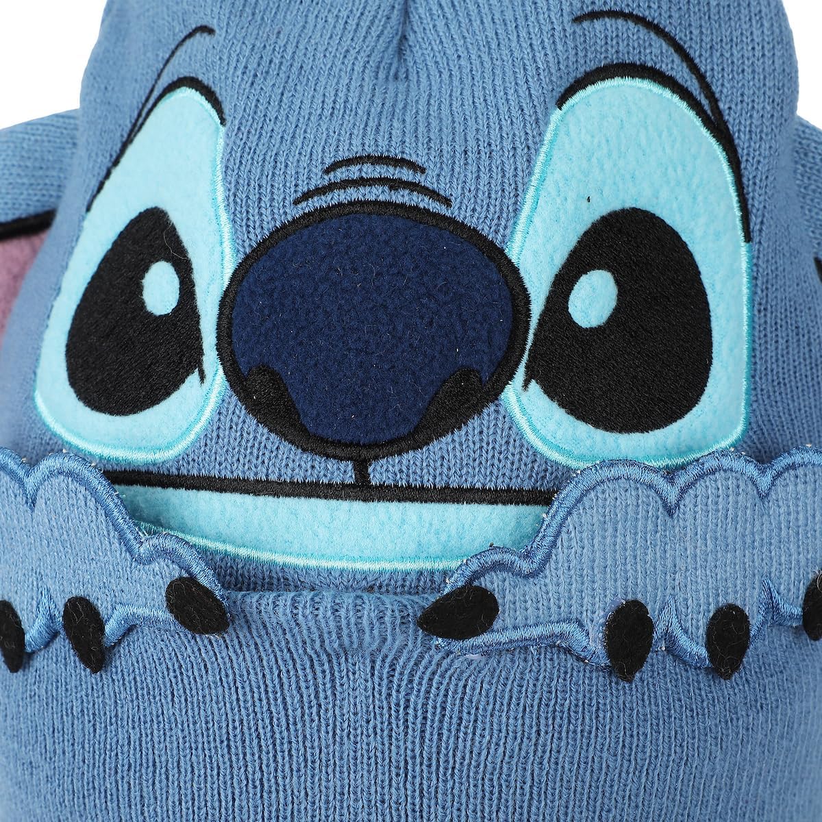 Disney Stitch Peekaboo Hands Blue Cuff Beanie - Image 6