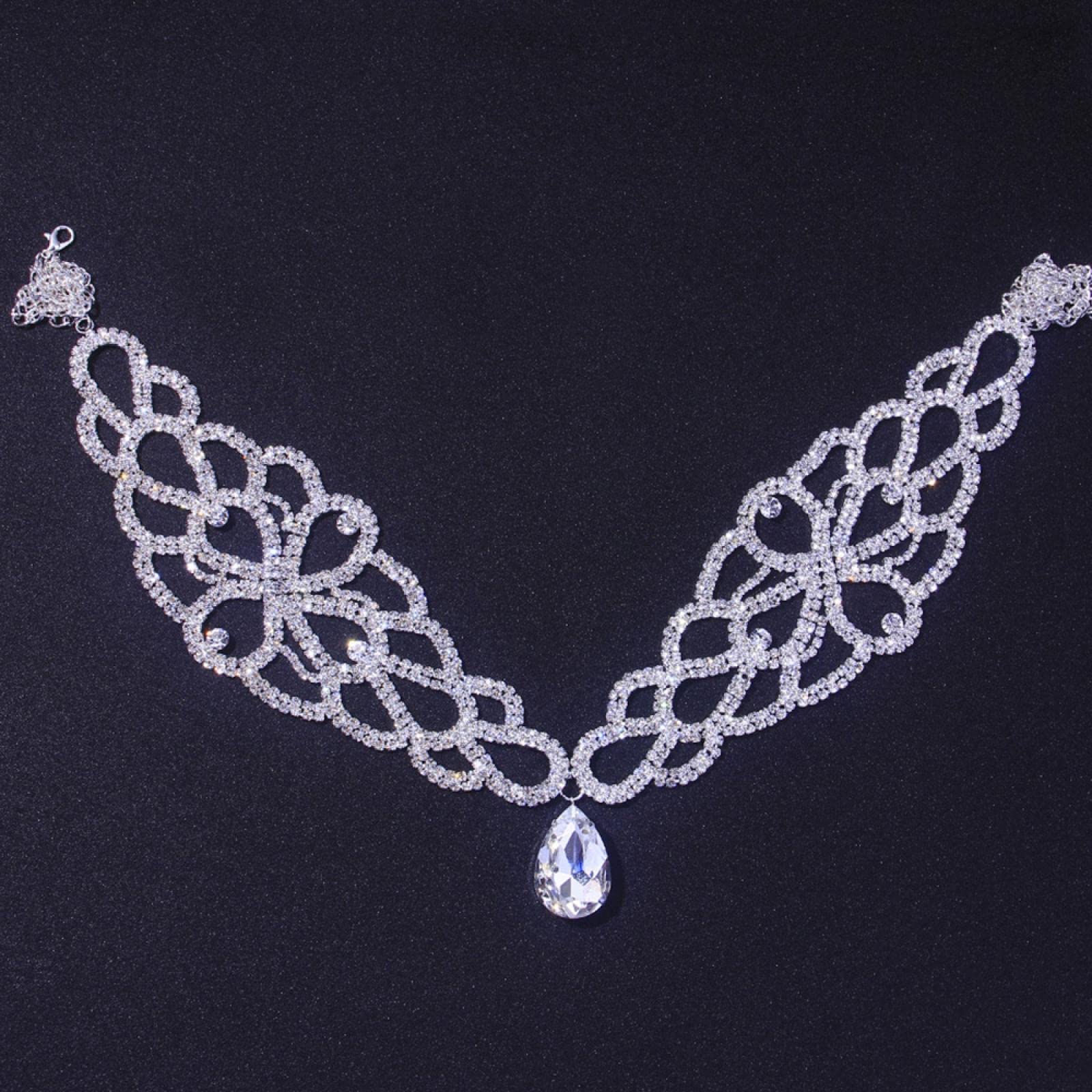 RWRAPS Anhänger Strass Taillenkette für Frauen Gürtel Schmuck Sexy Körperkette Bikini Geschenk (1) (1)