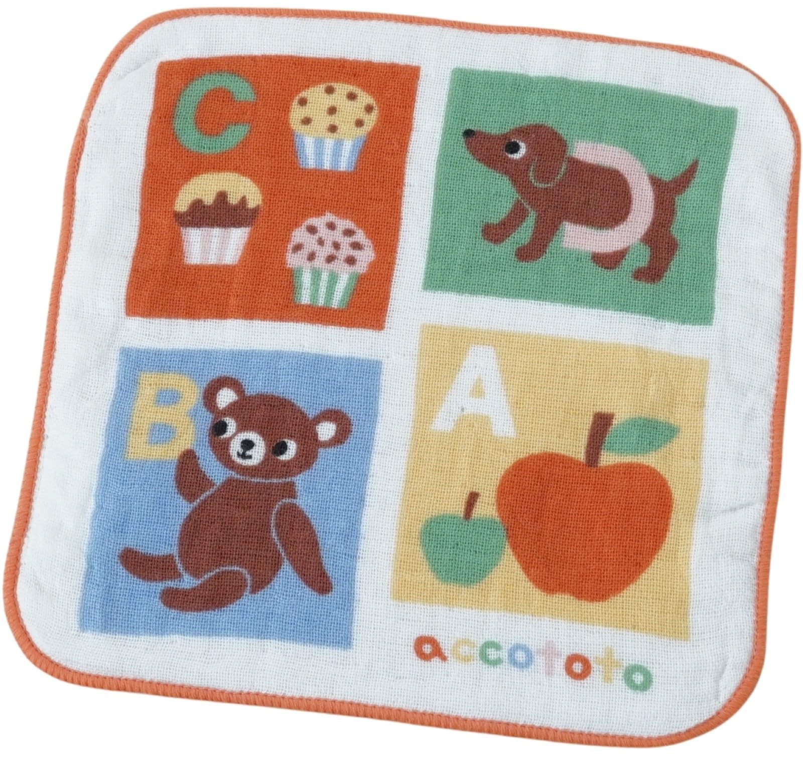 Amazon｜内野 アッコトト カラフルアルファベット タオルハンカチ 約18