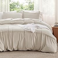 Vista 29 de Bedsure - Funda nórdica estilo bohemio tamaño Queen - Ropa de cama de lino transpirable y suave, funda de edredón lavable a máquina para todas