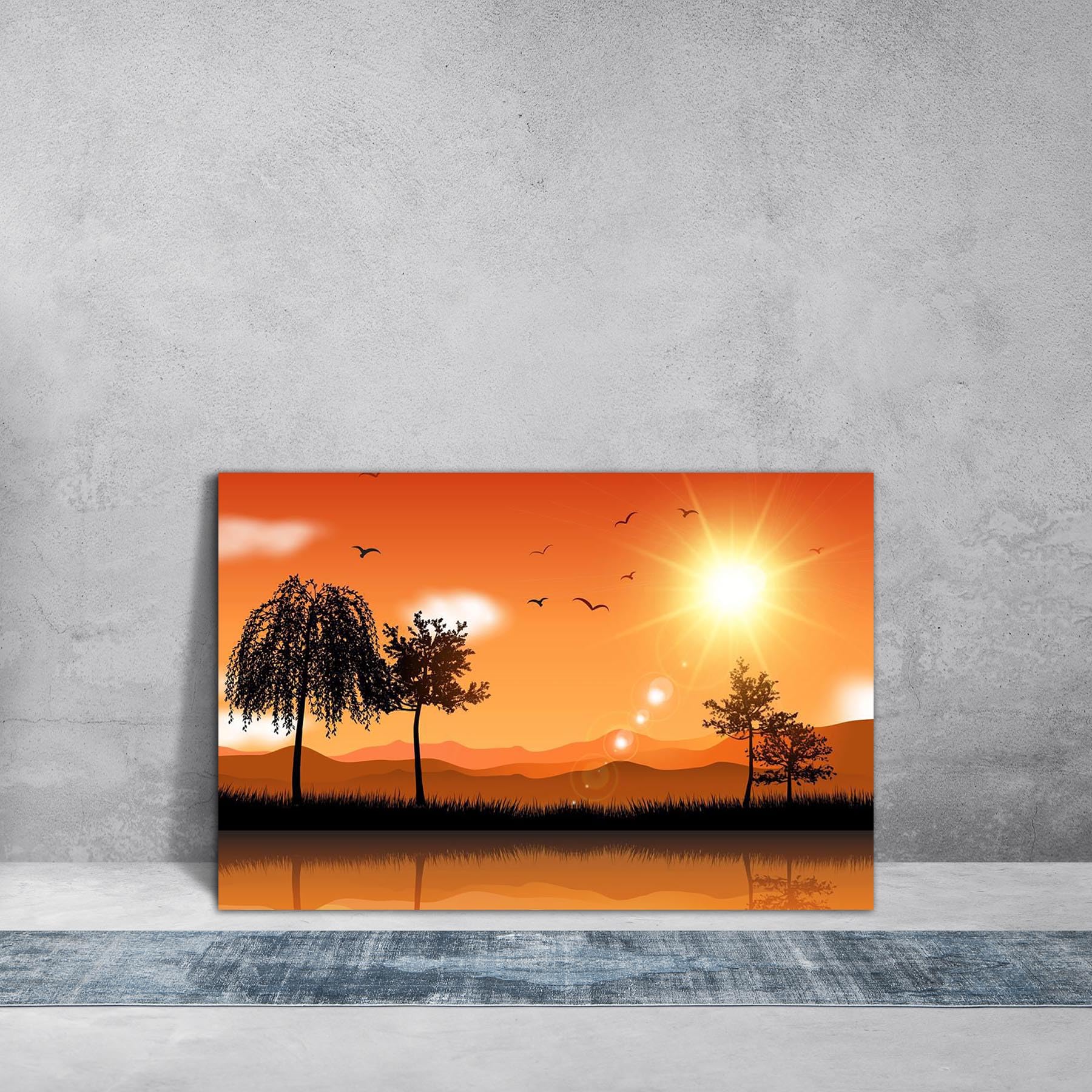 ArtzFolio Sunny Landscape Scene | Canvas Painting for Bedroom