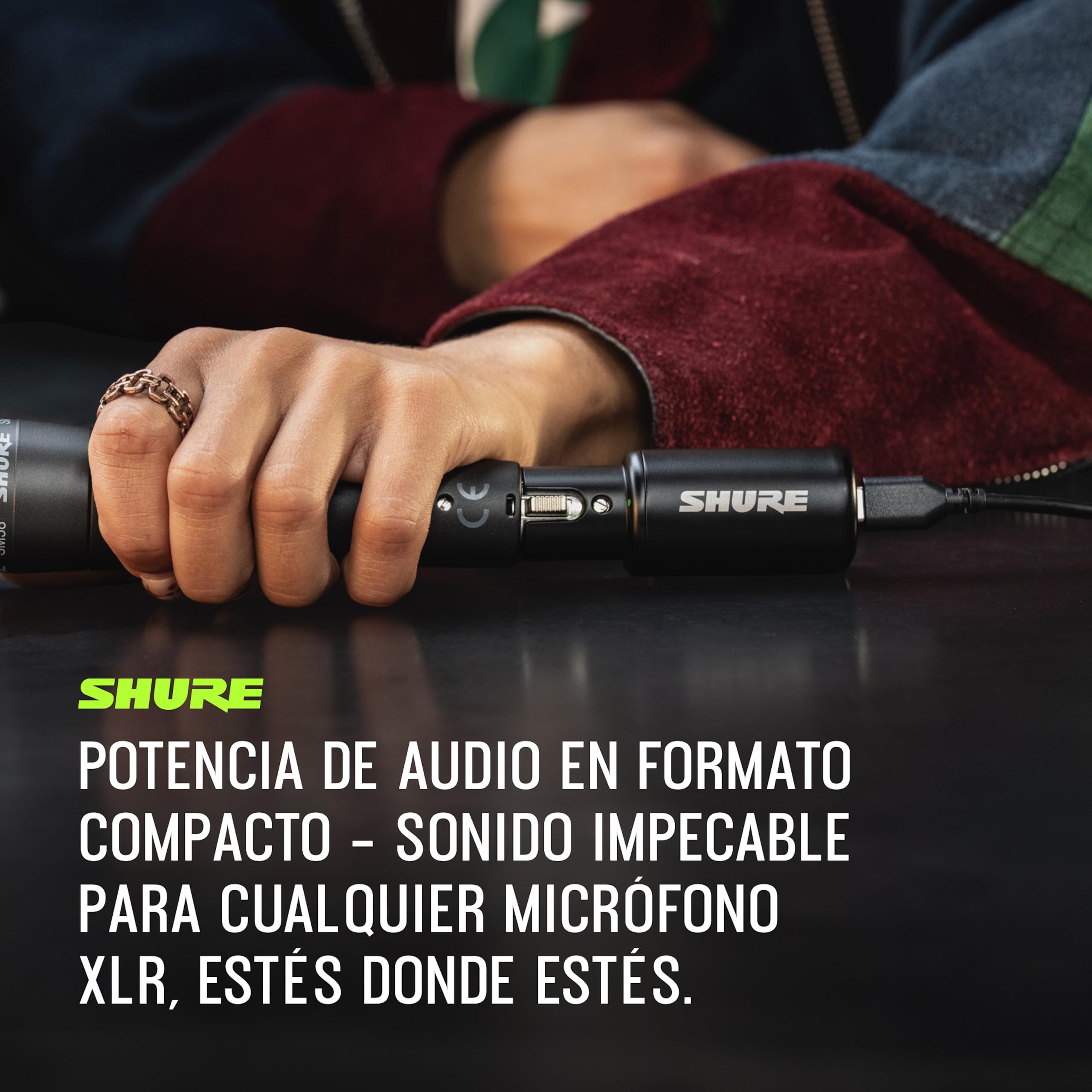 Interfaccia audio digitale Shure MVX2U Gen 2, adattatore da XLR a USB per microfoni, per la registrazione di contenuti, elaborazione digitale, compatibile con Mac e Windows, dispositivi iOS e Android