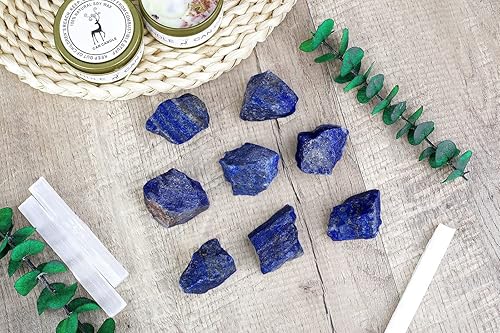 Miniatura 7 de Paquete - 2 Artículos Varitas de cristales curativos de fluorita de 3.7-4 "Torre de cristal y cristales crudos de lapislázuli de 1.5-2.0 "a granel