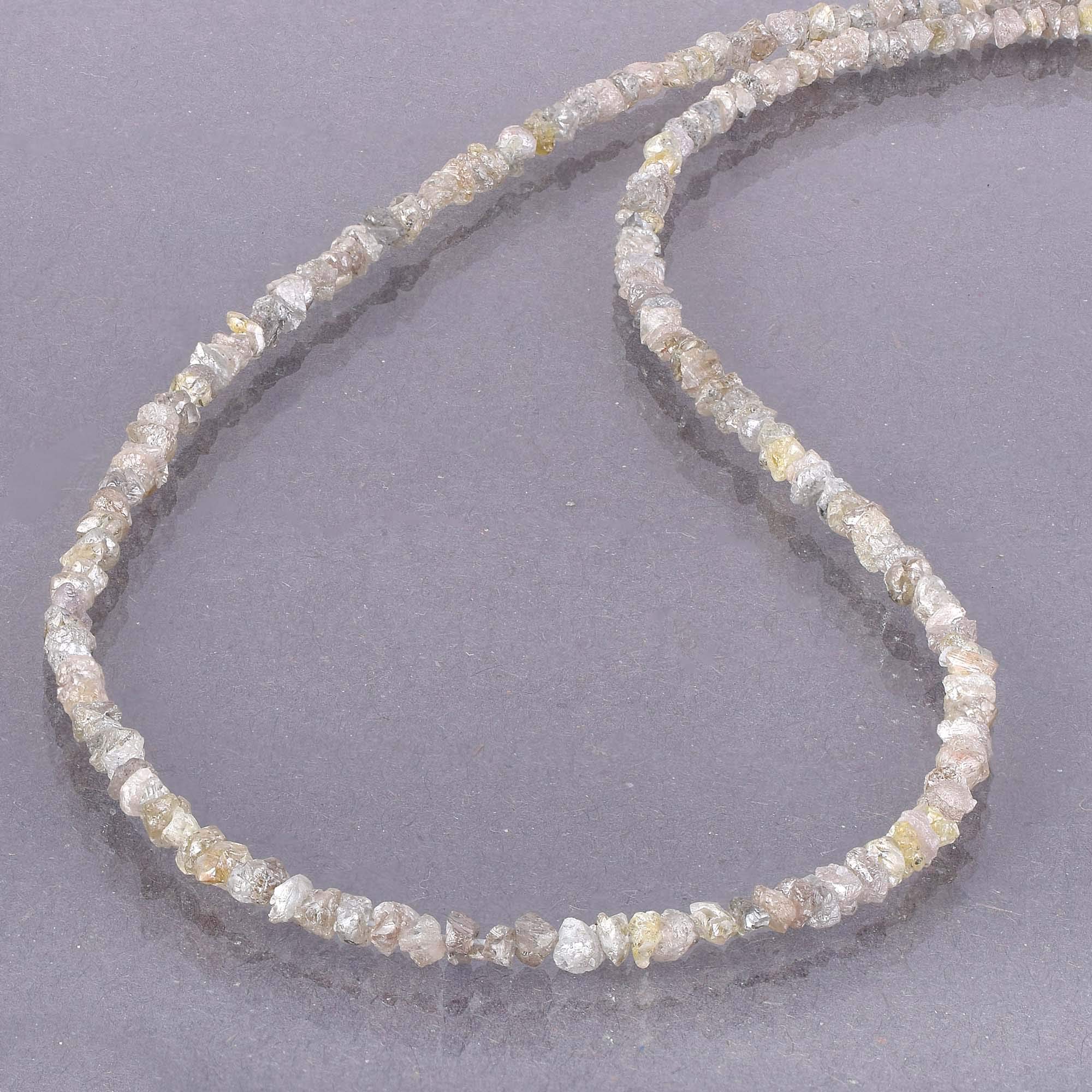 Collana grezza grezza non tagliata del diamante per il regalo con l'argento sterlina 925 con la serratura dell'aragosta, Pietra, Diamante