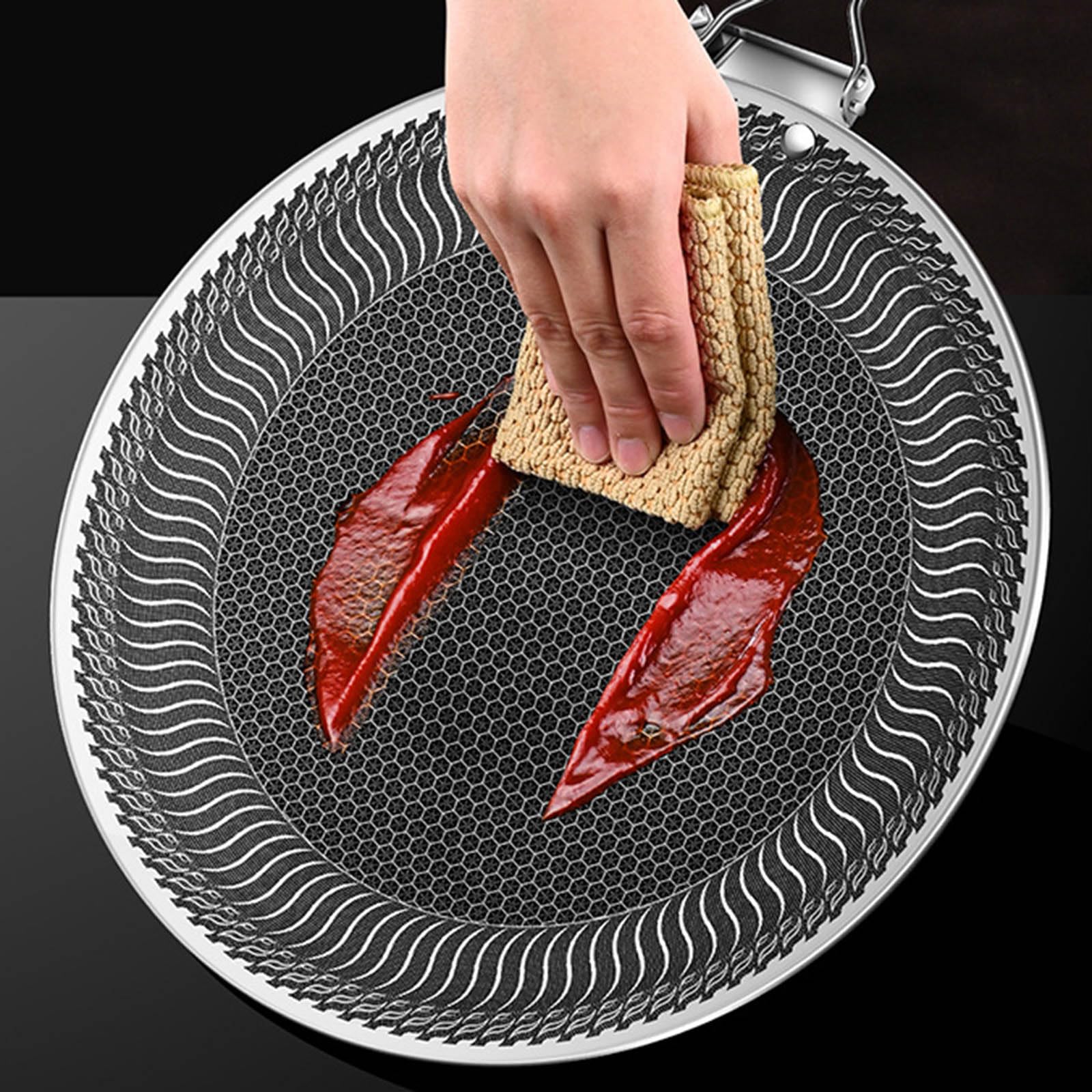 Zestaw nieprzywierających patelni do pieczenia ze stali nierdzewnej – naczynia do grillowania i pieczenia dla smakoszy do grillowania i pieczenia