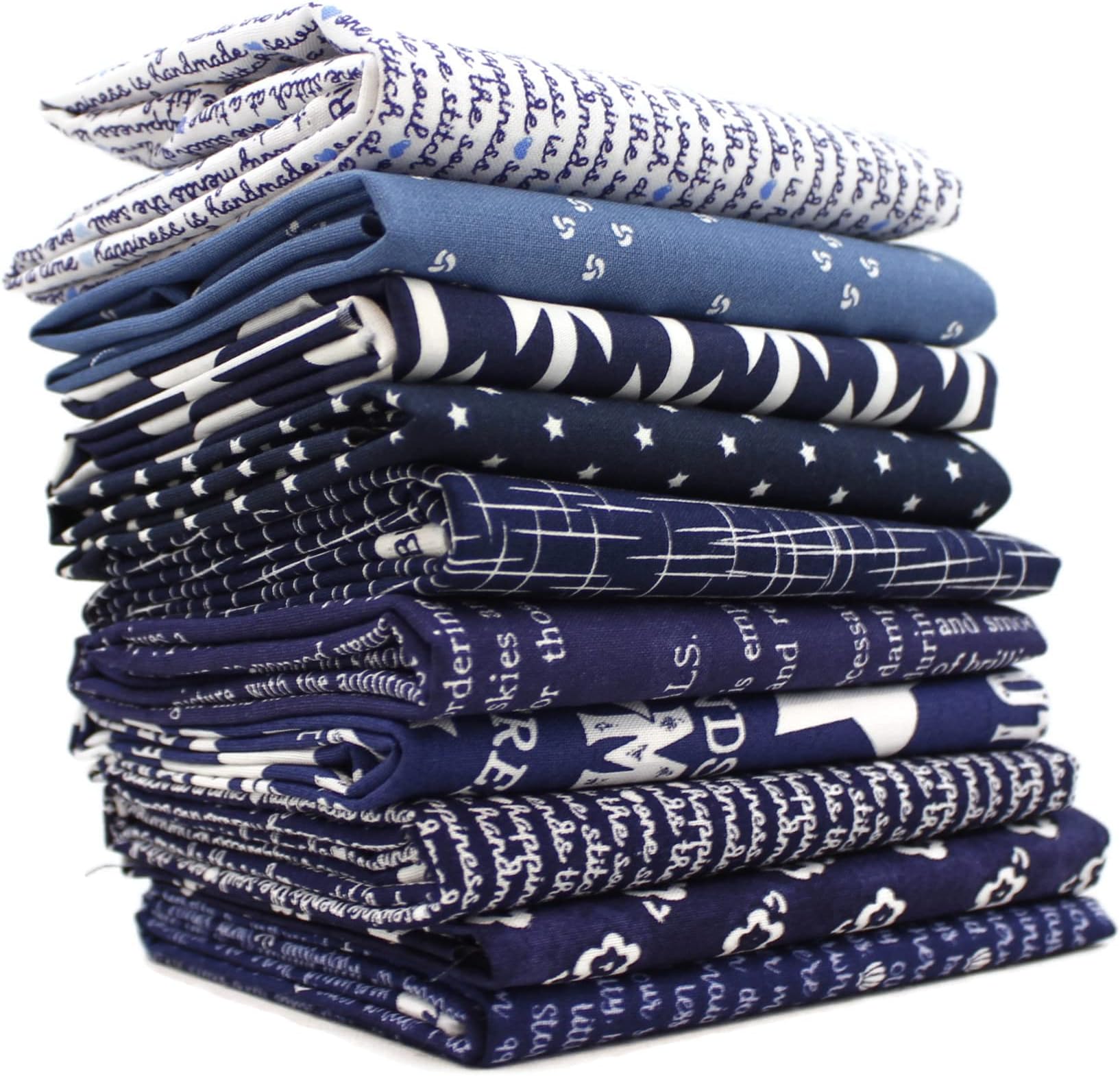 Navy Blue Scrap Bag (Approx 2 Yards) by Mixed Designers - Southern Fabric DIY Quilt Fabric