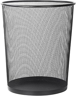 ZALCOON Metal Mesh Trash Can 10L – Round Wastebasket for Office