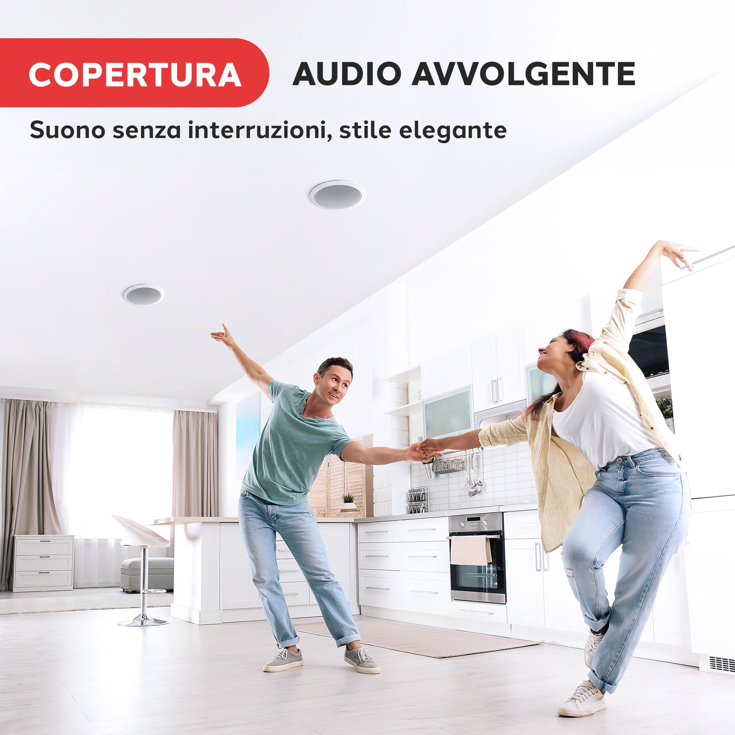 Pyle Altoparlanti Casse da Incasso 13,33 cm a 2 Vie 150 Watt 8 Ohm Bianco