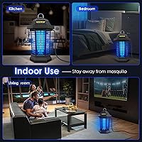 Vista 6 de GOOTOP Extractor de Insectos para Exteriores, Extractor de Mosquitos, Enchufe de 3 Puntas Eléctrico Matamoscas, Mata Mosquitos, Trampas para Moscas