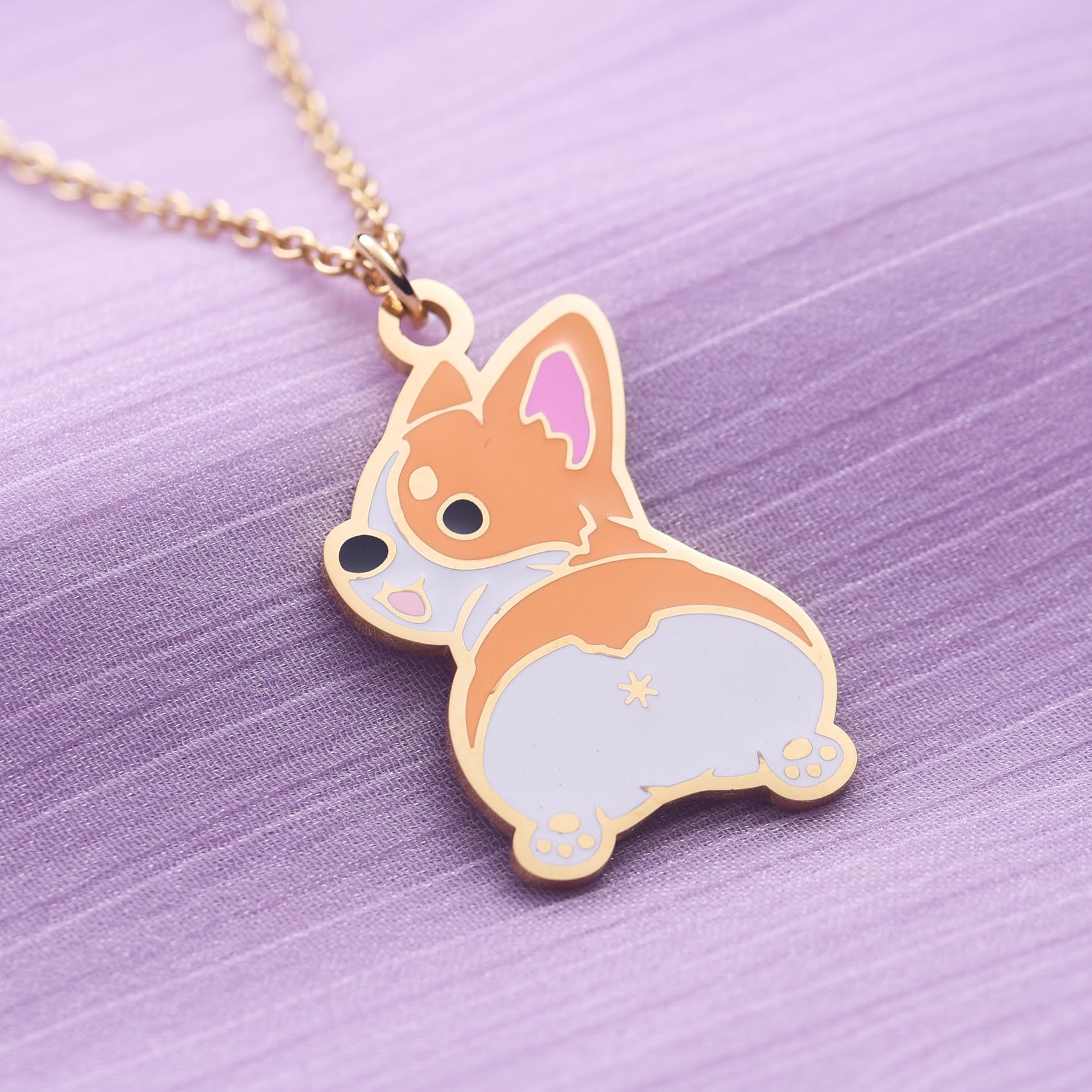 Melix Home Collana con ciondolo a forma di cane, grazioso gioiello per amanti dei cani, regalo ideale per appassionati e proprietari di animali domestici