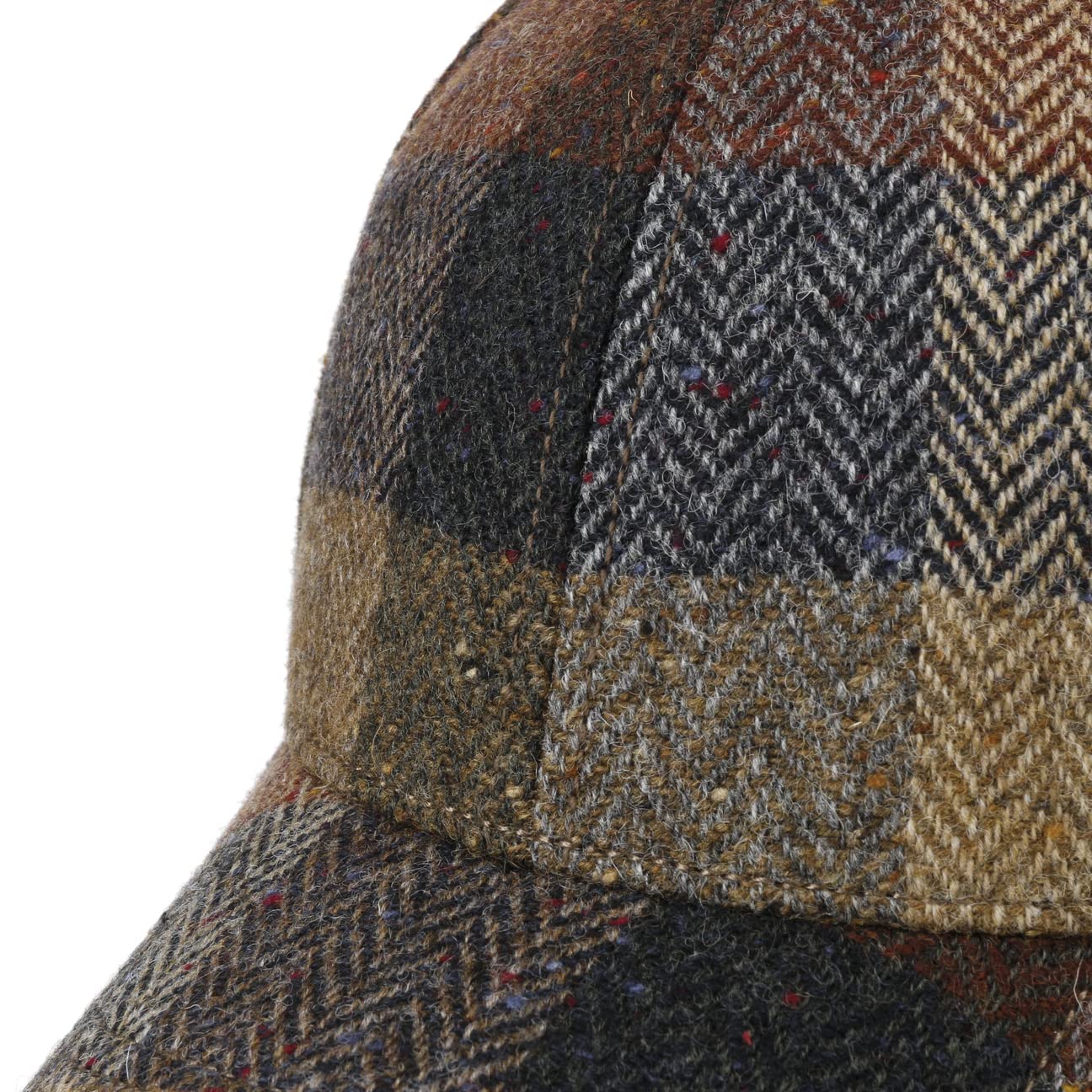 Lierys Herringbone Check Gorra de Beisbol Espiga de Cuadros Multicolor Unisex Otono Invierno