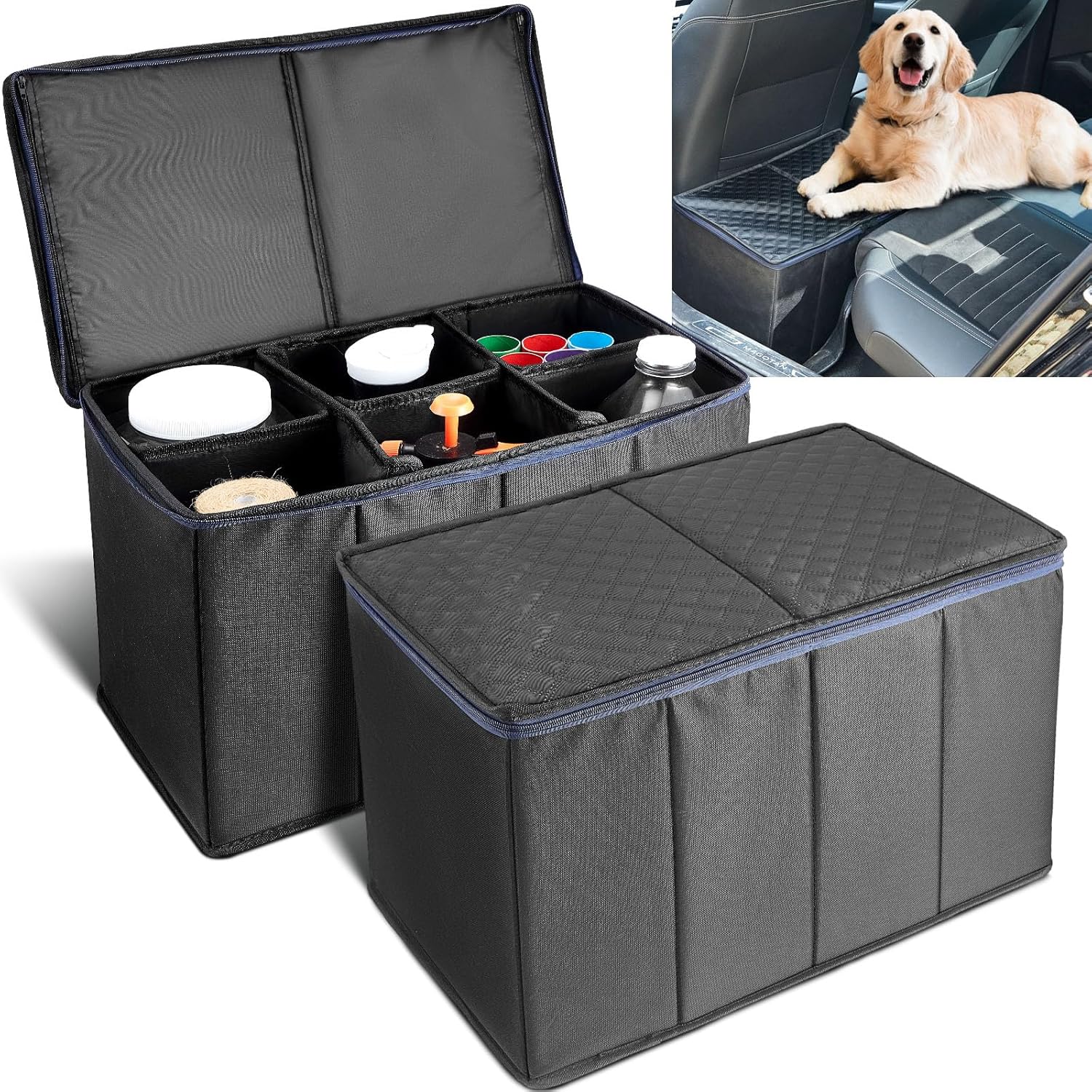 Abbylike 2 Pcs Dog Back Car Seat Extender Pet Seat Extender with