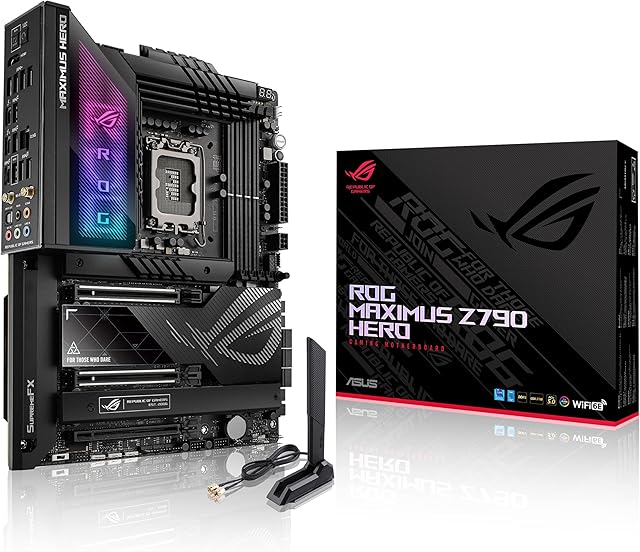 ASUS ROG Maximus Z790 Hero (WiFi 6E) LGA 1700(Intel®13th&12th Gen) ATX Gaming Motherboard(PCIe 5.0,DDR5,20+1power Stages,2.5Gb LAN, Bluetooth V5.2,2X Thunderbolt 4 Ports,5xM.2, Thunderbolt 4/USB4)