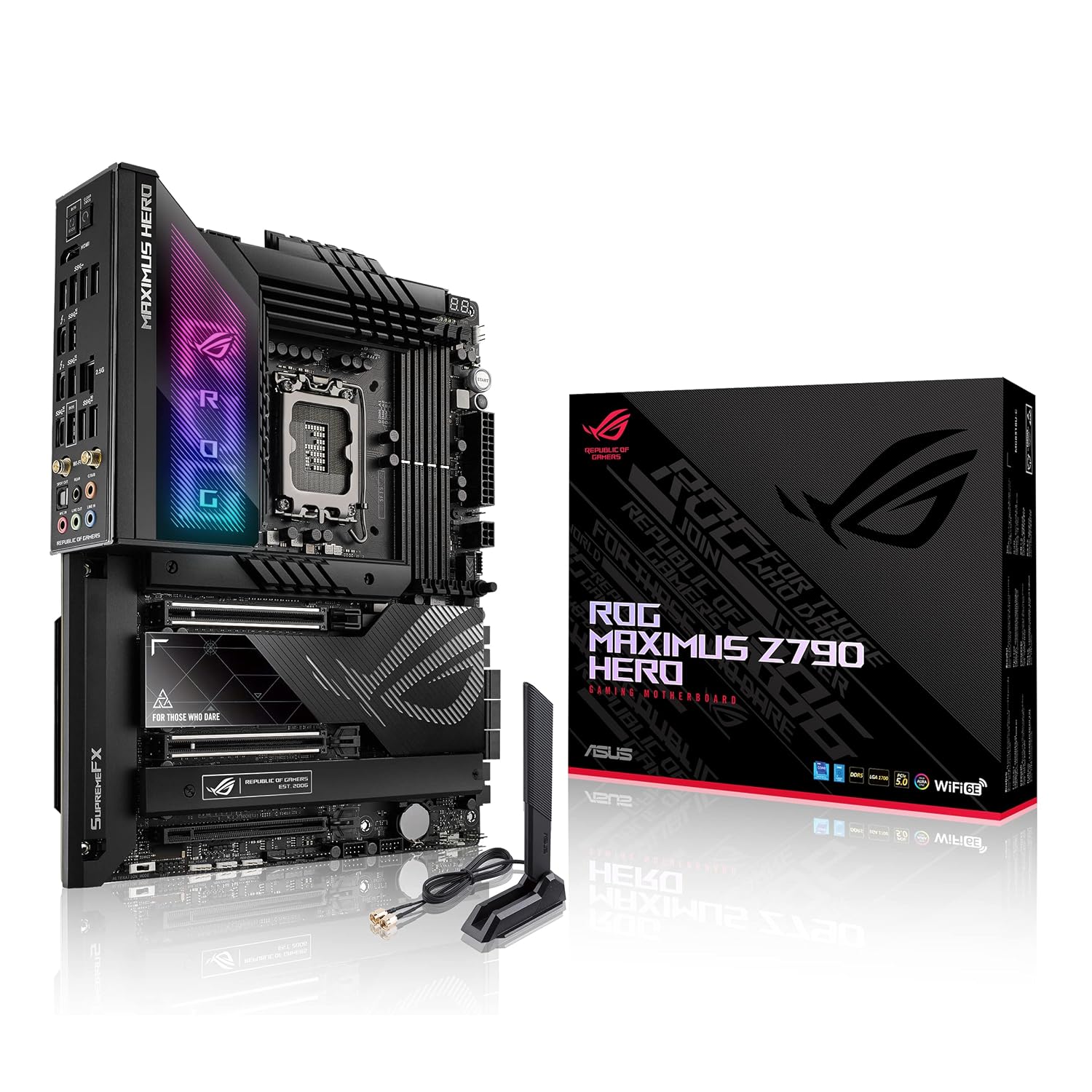 ASUS ROG Maximus Z790 Hero (WiFi 6E) LGA 1700(Intel®13th&12th Gen) ATX Gaming Motherboard(PCIe 5.0,DDR5,20+1power Stages,2.5Gb LAN, Bluetooth V5.2,2X Thunderbolt 4 Ports,5xM.2, Thunderbolt„¢ 4/USB4) ASUS ROG Maximus Z790 Hero (WiFi 6E) LGA 1700(Intel®13th&12th Gen) ATX Gaming Motherboard(PCIe 5.0,DDR5,20+1power Stages,2.5Gb LAN, Bluetooth V5.2,2X Thunderbolt 4 Ports,5xM.2, Thunderbolt„¢ 4/USB4)