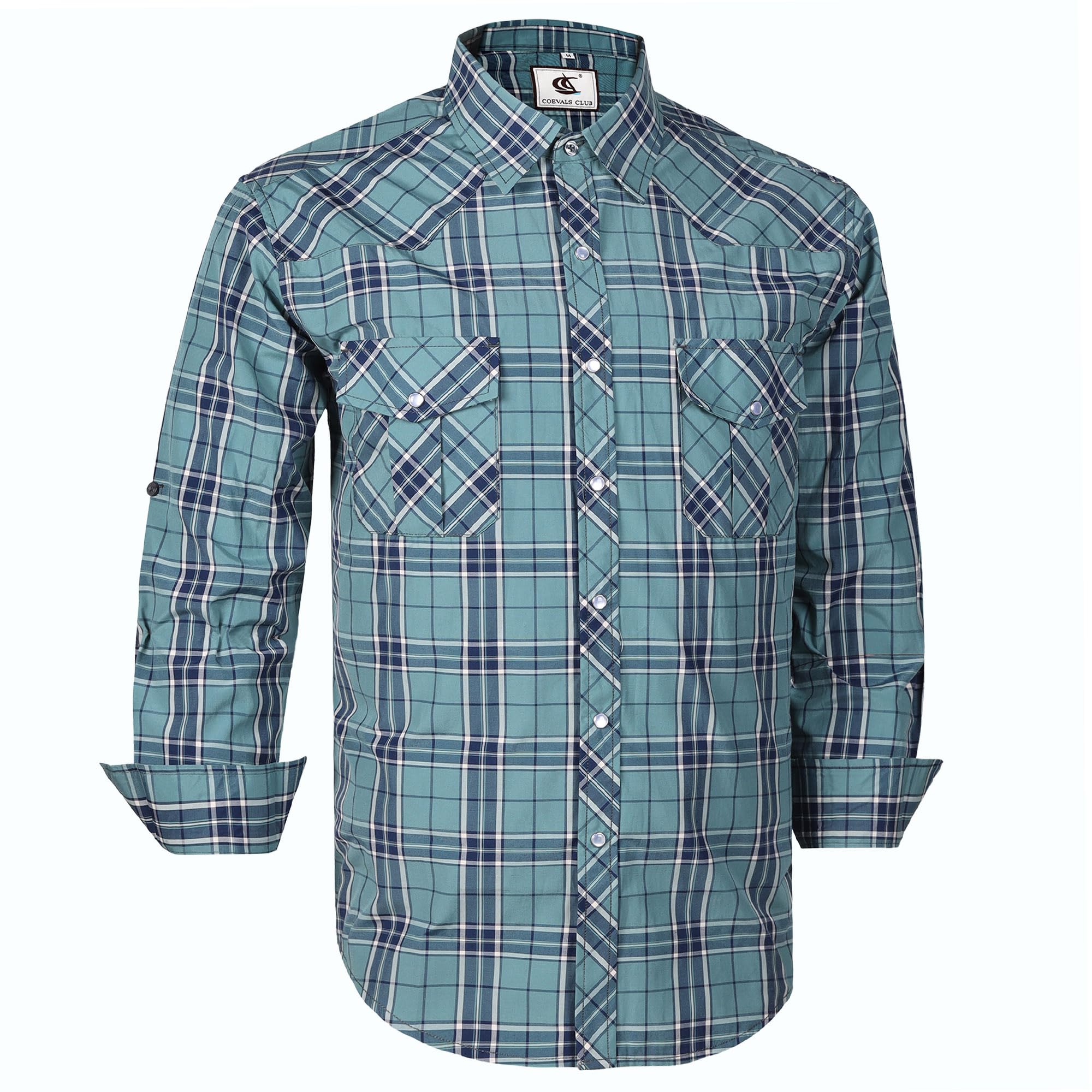 Dctop Herenhemd met lange mouwen en drukknopen, effen, geruit pak, regular fit, vrijetijdshemd voor mannen, gemakkelijk te strijken, zakelijk overhemd, XL