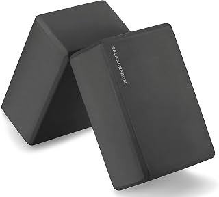 Fitvids 2-Pack High-Density EVA Yoga Blocks 9x6x4 Inch - Non-Slip, Portable, Durable Support for Yoga & Pilates