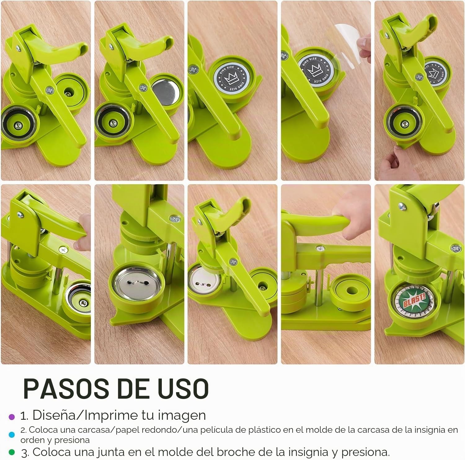 200 Juegos de Piezas de Botón de Pin de Insignia, Pin Personalizado,Chapas para Personalizar, Inferiores de Metal para Máquina de Fabricar Botones y Las Insignias de DIY(58 mm)