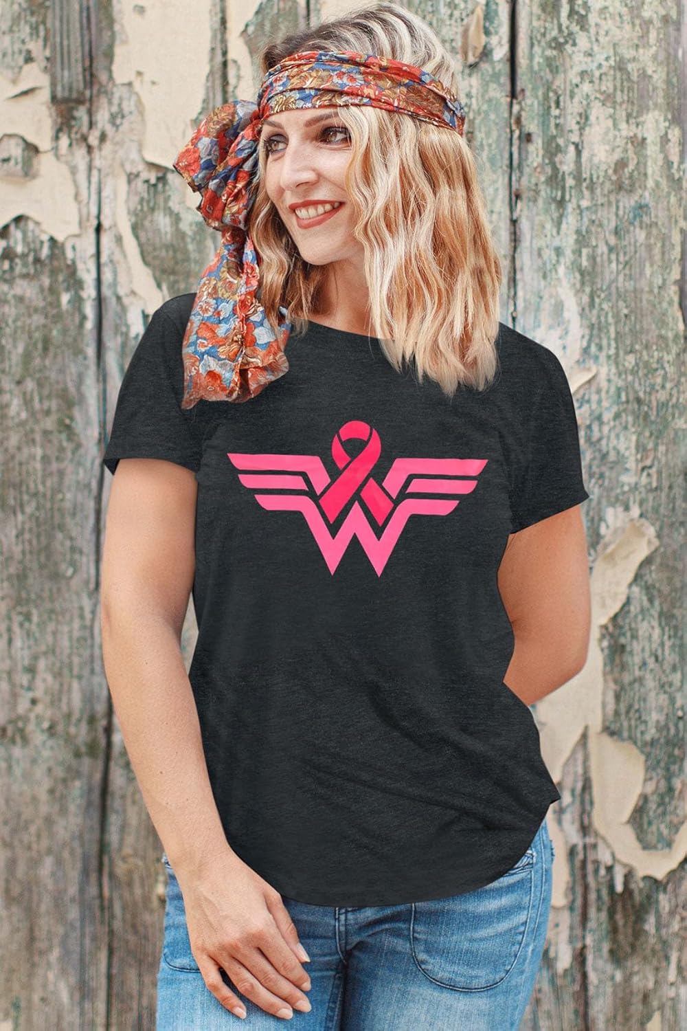 Breast Cancer Shirts for Women:Breast Cancer Awareness Shirts Cancer Care Gifts Short Sleeve Tee Top - Image 4