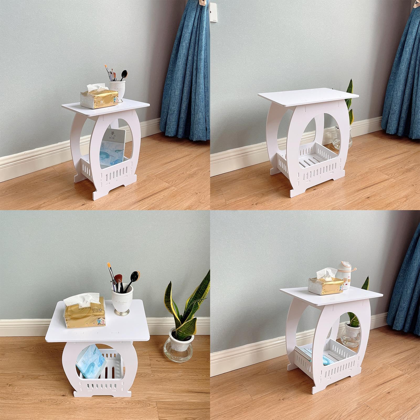 Night Stand - Tall End Tablewith Storage Rack, Small Side Table, Bedside Sofa Tables, Living Room Bedroom Furniture | Compact Nightstand Organizer Enhances Bedroom Bedside Storage and Home Decor