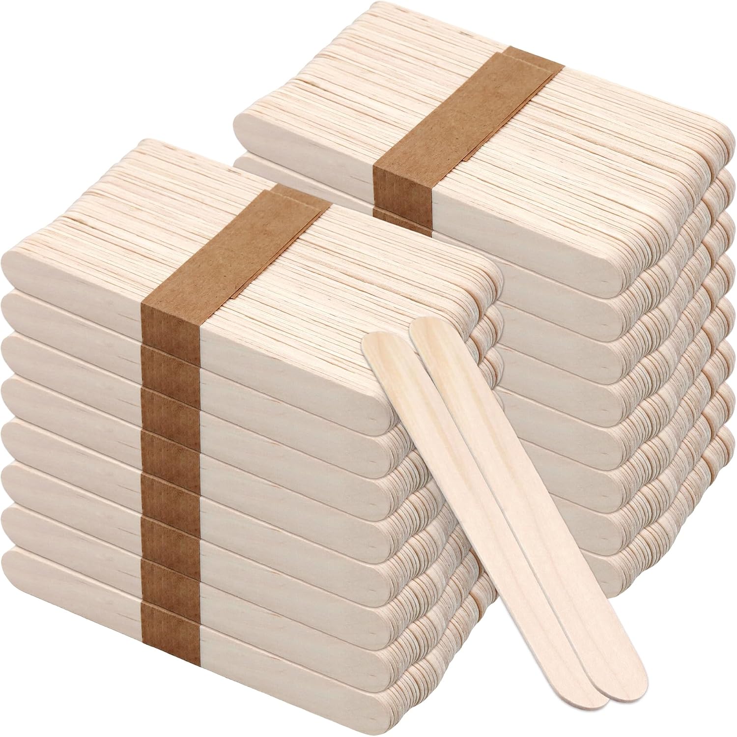 1000 Pcs 6" Jumbo Wood Craft Sticks, Multi-Purpose Wooden Popsicle Stick