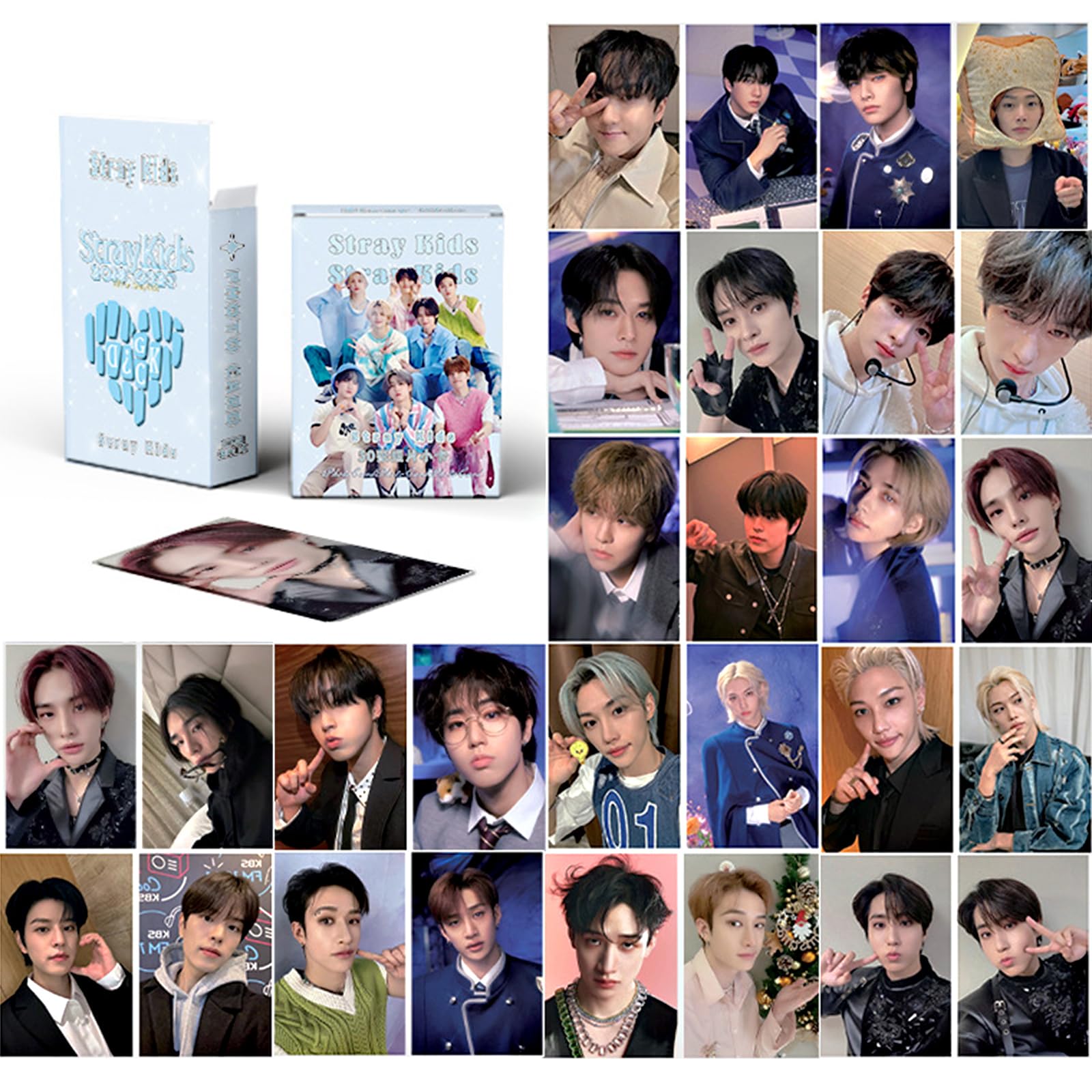 Stray Kids KOBMO フォトカード 2枚セット Straykids New 8PCS Small Card SKZOO KPOP Felix Hyunjin Bang Chan