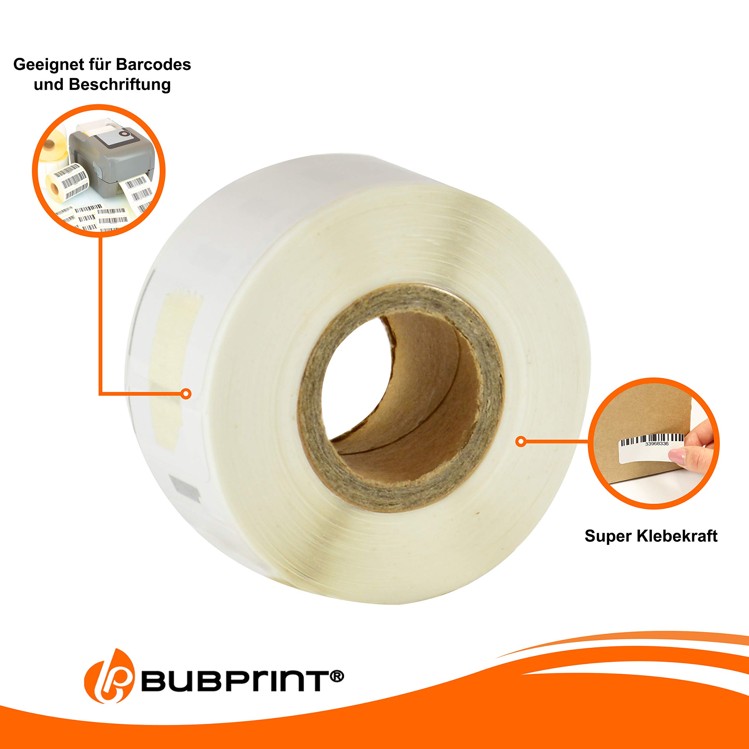 Bubprint 50 Etiketten kompatibel mit Dymo 11352 S0722520 25x54mm | Passend für Labelwriter 310 320 330 Turbo 400 Twin Turbo Duo 450 SE450