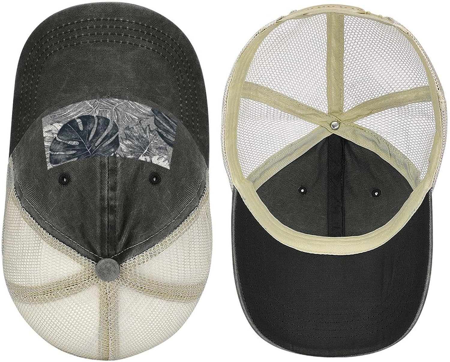 Monstera Leaves Sport Hat for Men Women Hollow Cowboy Hat Adjustable Baseball Cap Apparel Gifts Accessories