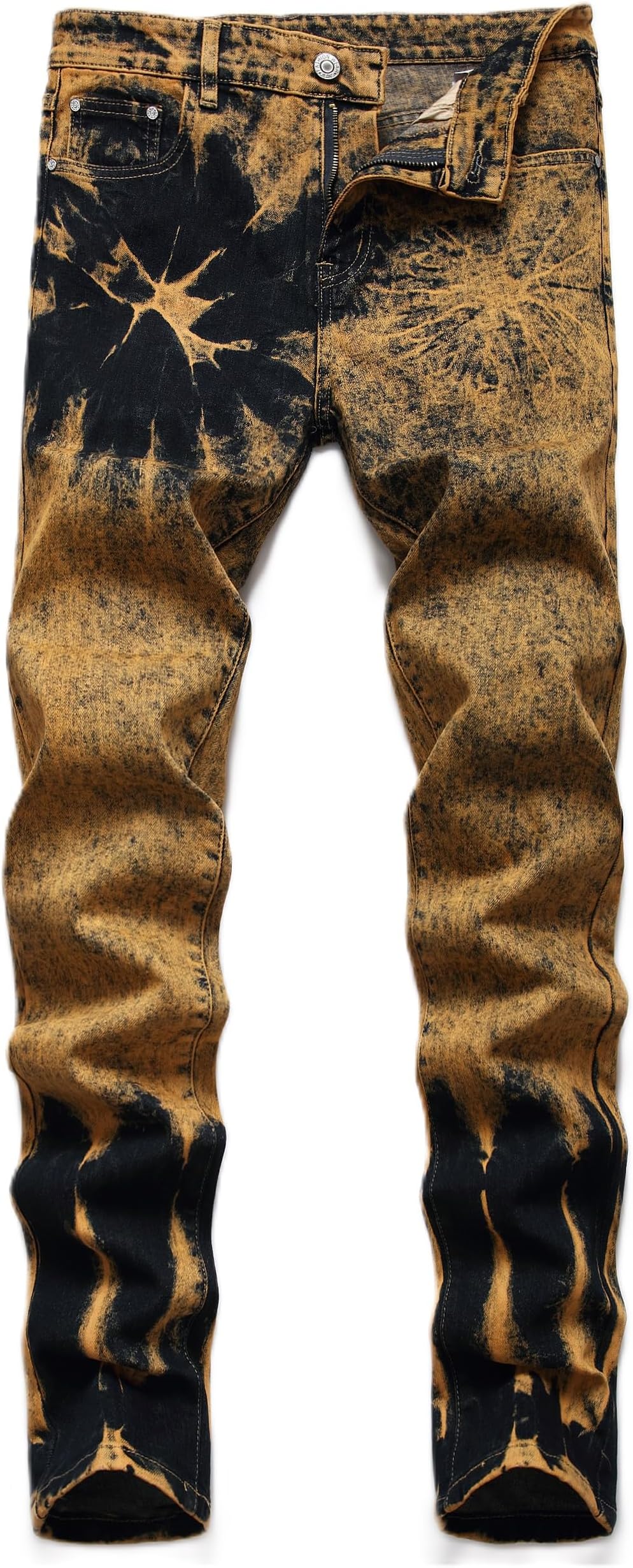Men's Stretch Slim Fit Jeans Ripped Skinny Straight Leg Distressed Comfort Flex Waist Fashion Biker Denim Pants